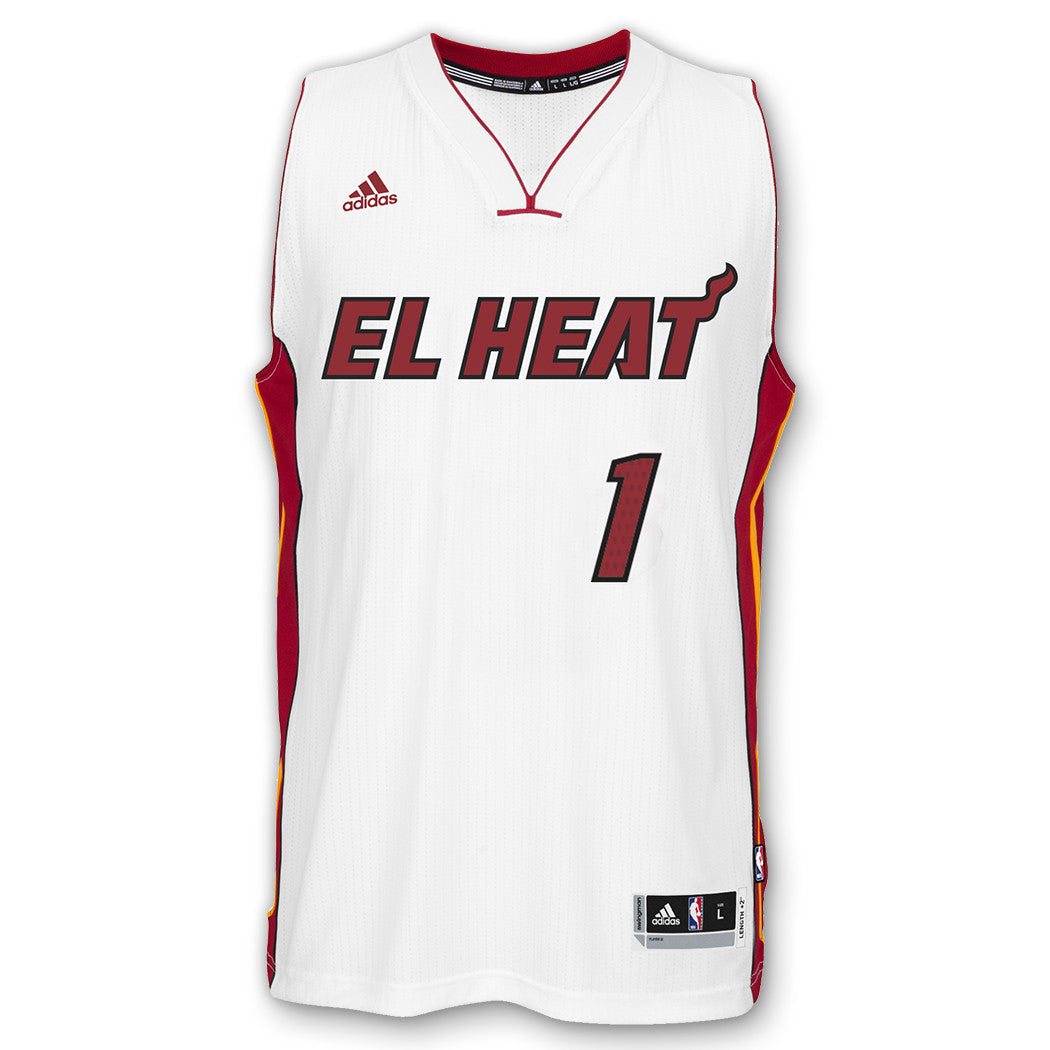Chris Bosh EL HEAT adidas Youth Swingman Jersey White