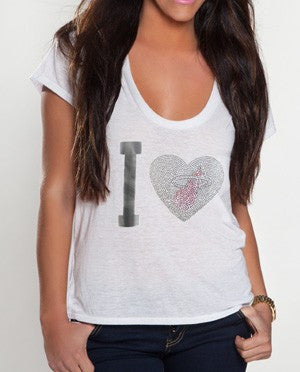 Miami HEAT Ladies Heart T-Shirt