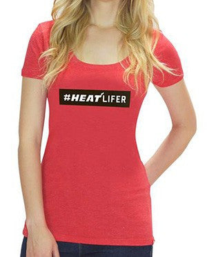 Sportiqe Miami HEAT Lifer Ladies Scoop T-Shirt