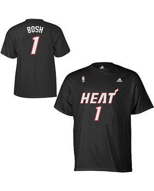 Chris Bosh Miami HEAT adidas Name and Number Youth T-Shirt Black