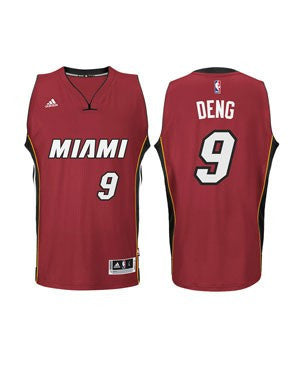 Luol Deng Miami HEAT adidas Road Swingman Jersey Red