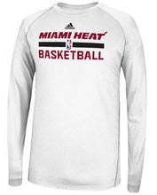 adidas Miami HEAT On-Court Climalite Long Sleeve Practice T-Shirt White