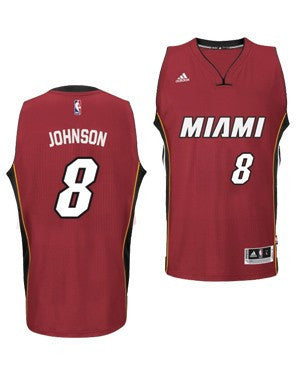 Tyler Johnson Miami HEAT adidas Road Swingman Jersey Red