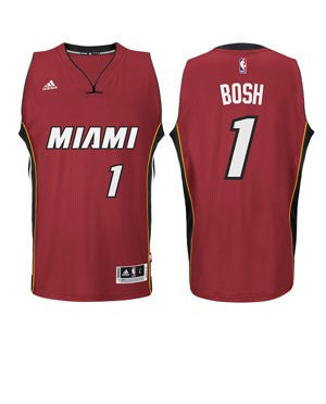 Chris Bosh Miami HEAT adidas Road Youth Swingman Jersey Red