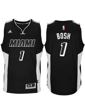 Chris Bosh Miami HEAT adidas Black Tie Youth Swingman Jersey
