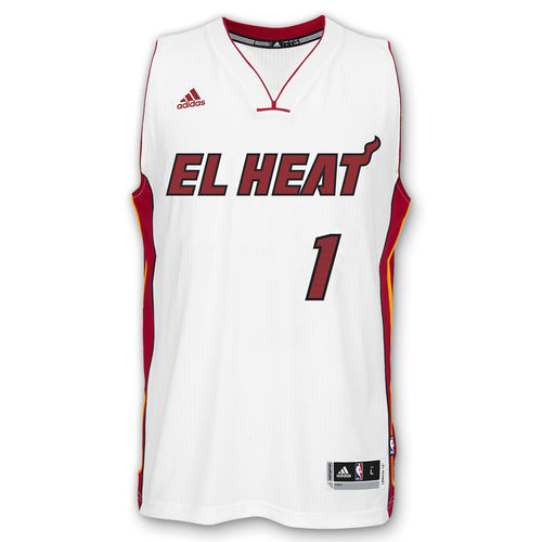 Chris Bosh Miami HEAT adidas EL HEAT Swingman Jersey White
