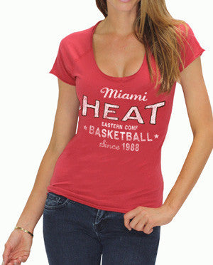 Sportiqe Miami HEAT Ladies Hooster Vneck