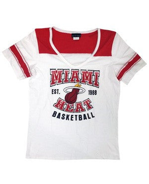5th and Ocean Miami HEAT Ladies Short Sleeve Basket Ball T-Shirt