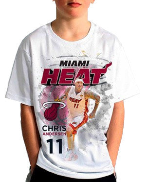 Levelwear Chris Andersen Miami HEAT Youth Center Court T-Shirt