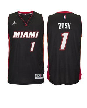 Chris Bosh Miami HEAT adidas Road Swingman Jersey Black
