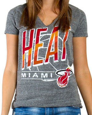 Junk Food Miami HEAT Ladies Free Throw Triblend T-Shirt