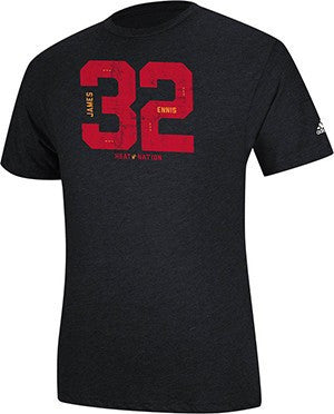 James Ennis Miami HEAT adidas HEAT Nation Name and Number T-Shirt