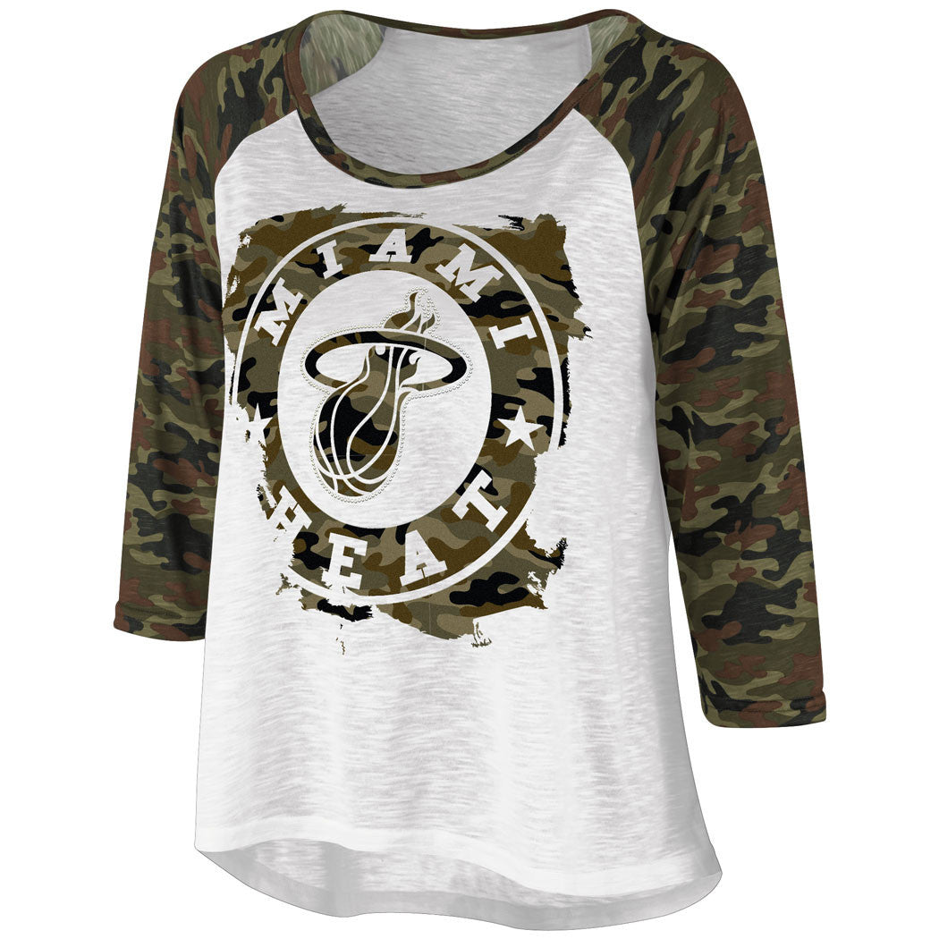 G-III Miami HEAT Ladies Camo Top