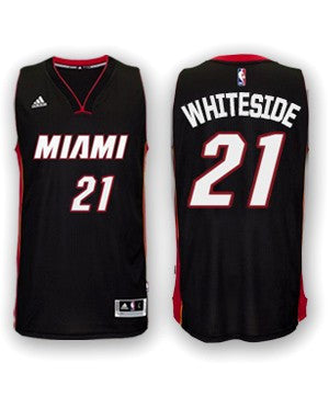 Hassan Whiteside Miami HEAT adidas Road Youth Swingman Jersey Black