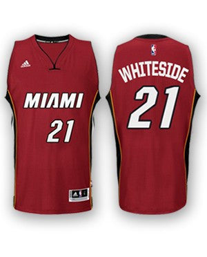 Hassan Whiteside Miami HEAT adidas Road Youth Swingman Jersey Red