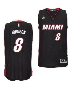 Tyler Johnson Miami HEAT adidas Road Swingman Jersey Black