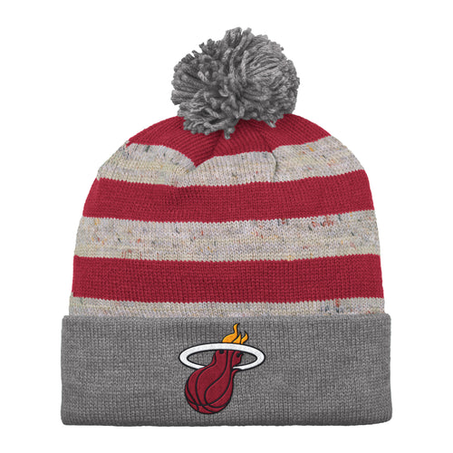 Mitchell & Ness Miami HEAT Speckled Strip Pom Cuff