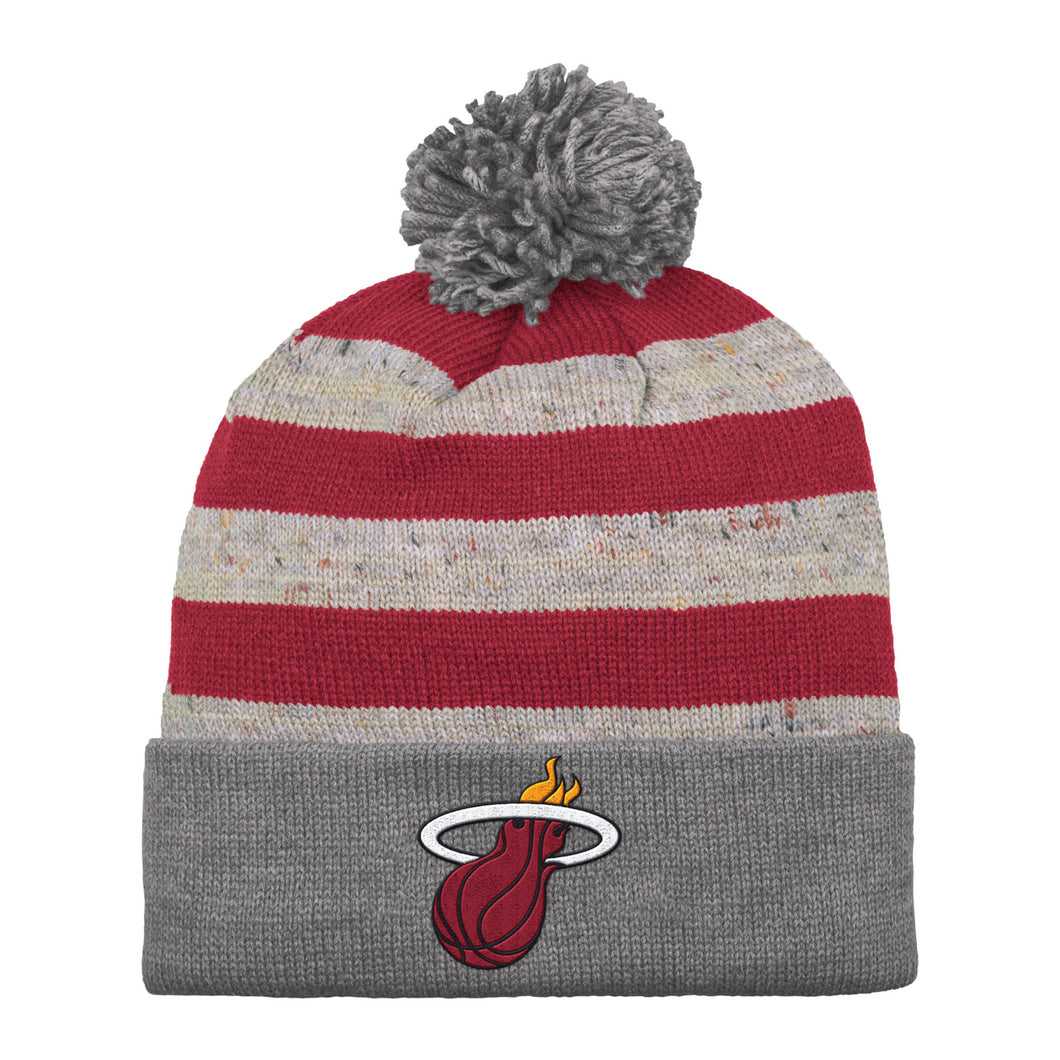 Mitchell & Ness Miami HEAT Speckled Strip Pom Cuff