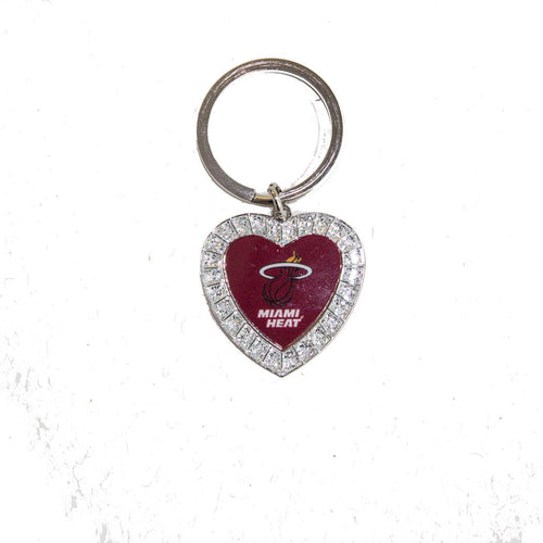 Miami HEAT Rhine Stone Heart Key Chain