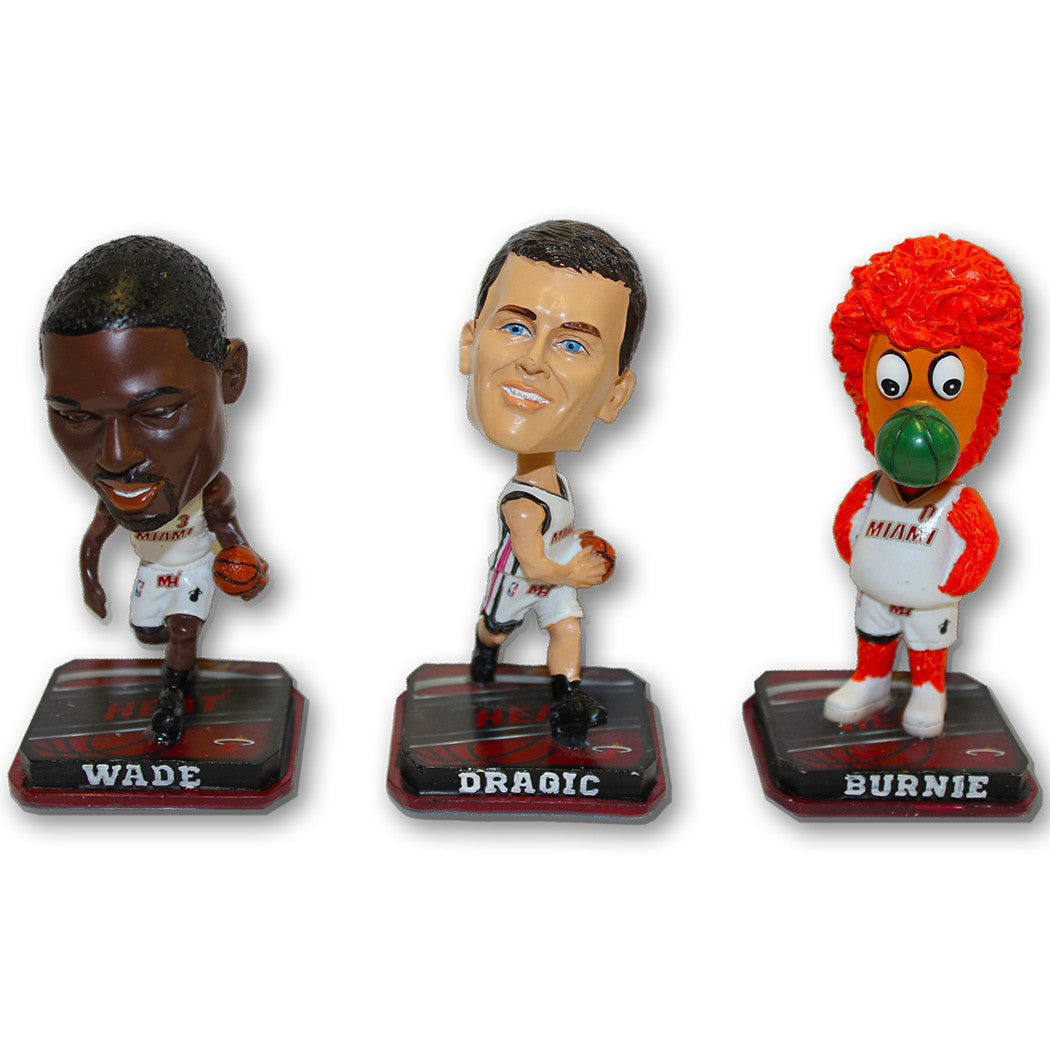 Forever Collectibles Miami HEAT Legacy 3 Pack Bobblehead