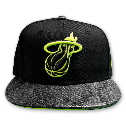 New Era Miami HEAT Black Snake Fitted Hat
