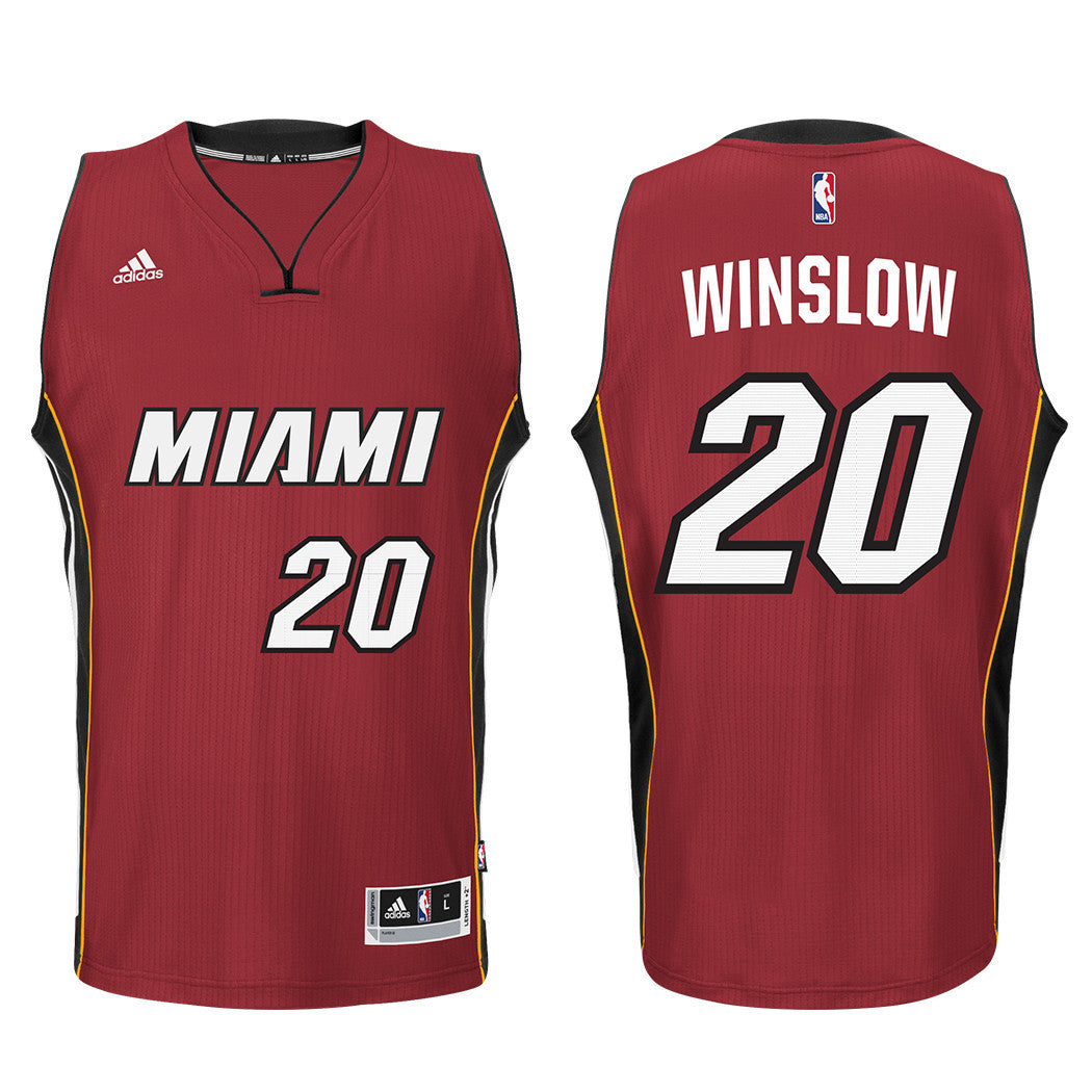 Justise Winslow Miami HEAT adidas Road Youth Swingman Jersey Red
