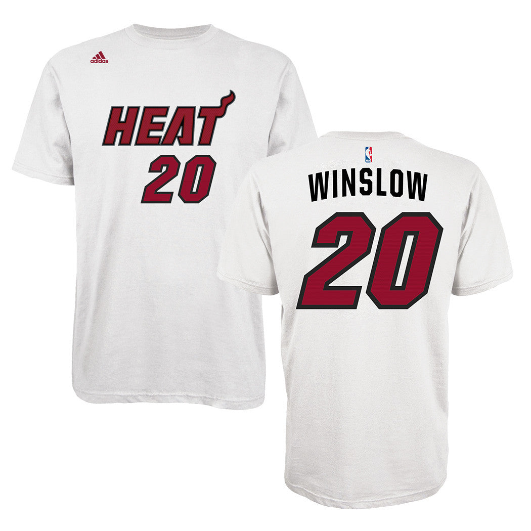 Justise Winslow Miami HEAT adidas Youth Name and Number T-Shirt White