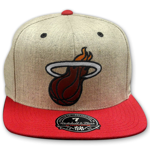 Mitchell and Ness Miami HEAT Flannel Fitted Cap