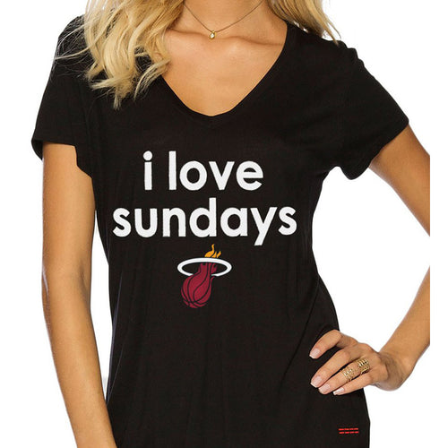Peace Love World Miami HEAT I Love Sundays T-Shirt