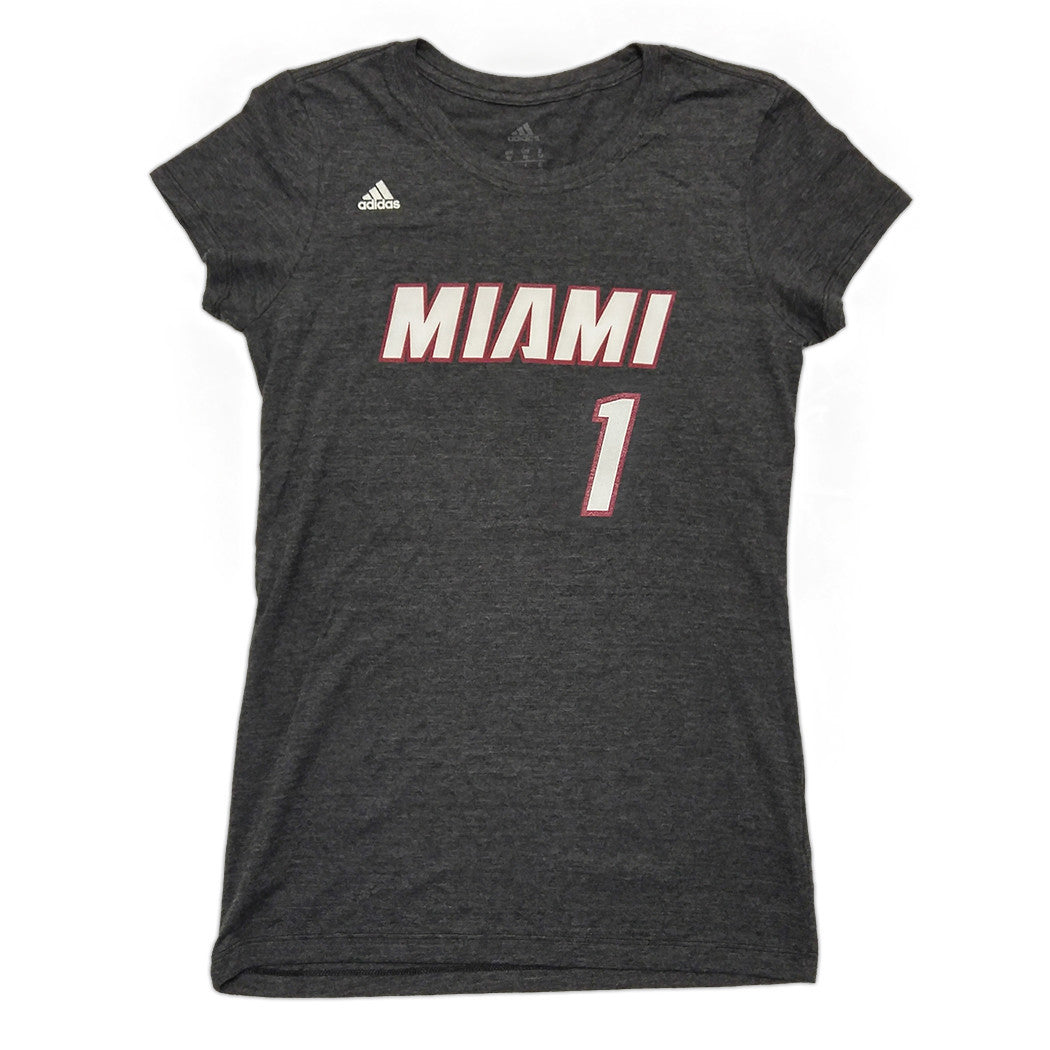 Chris Bosh Miami HEAT adidas Ladies Name and Number T-Shirt