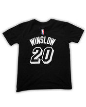 Justise Winslow Miami HEAT adidas Youth Black Tie Name and Number T-Shirt