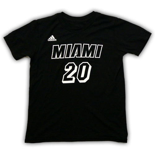 Justise Winslow Miami HEAT adidas Youth Black Tie Name and Number T-Shirt