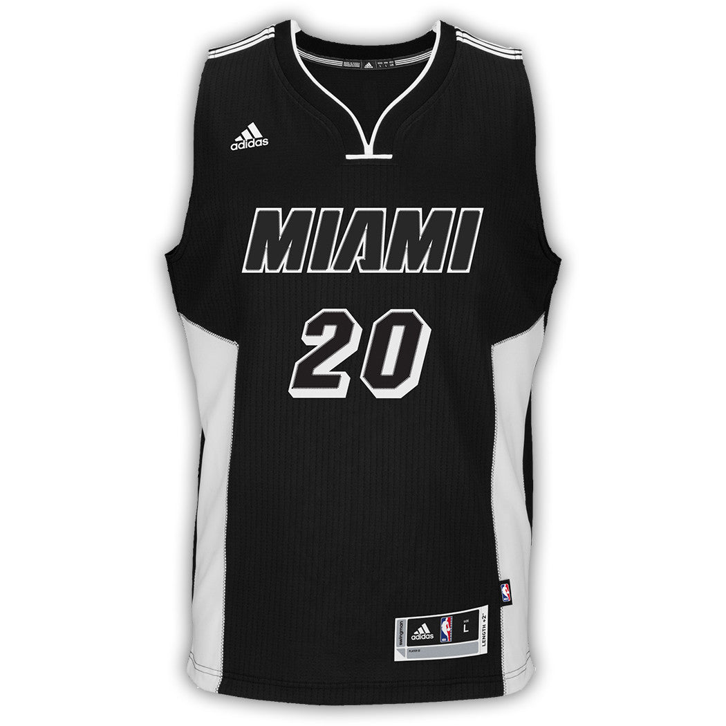 Justise Winslow Miami HEAT adidas Black Tie Youth Swingman Jersey