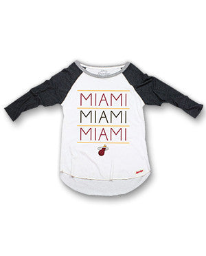 Sportiqe Miami HEAT Brandy Raglan T-Shirt