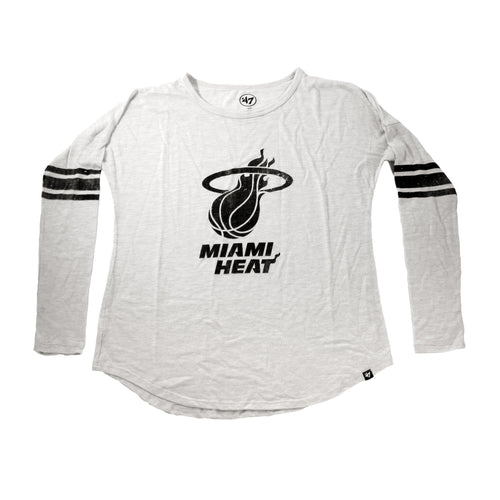 47' Brand Miami HEAT Ladies L/S Neps T-Shirt