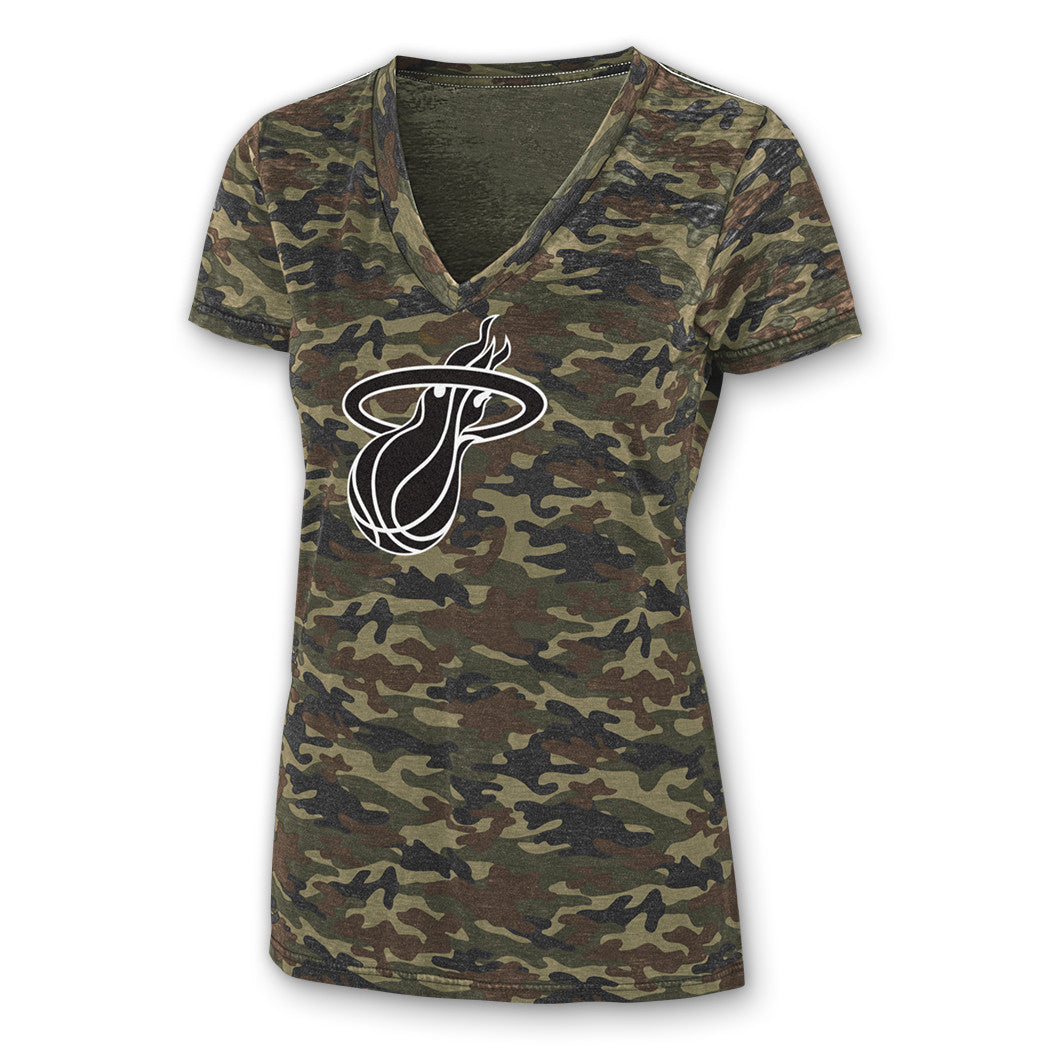 G-III Miami HEAT Camo V Neck T-Shirt