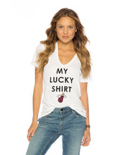 Peace Love World Miami HEAT Lucky Shirt Kim V neck