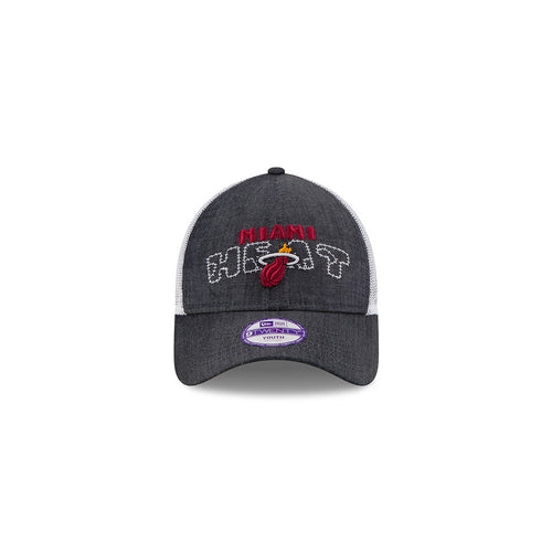 miami heat new era Youth DENIM STITCHER