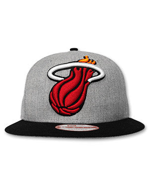New Era Miami HEAT Heather Grand Snapback