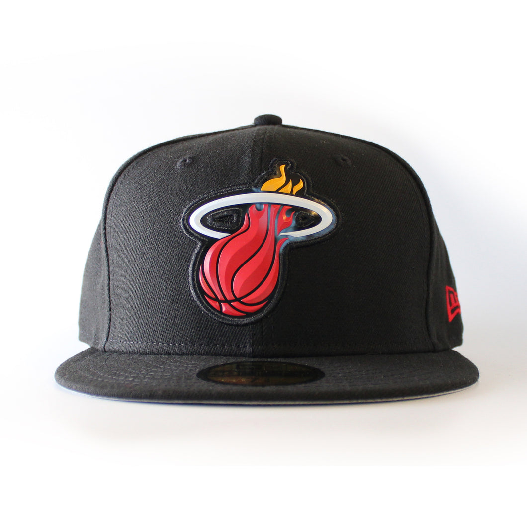 miami heat new era BEVEL TEAM FITTED