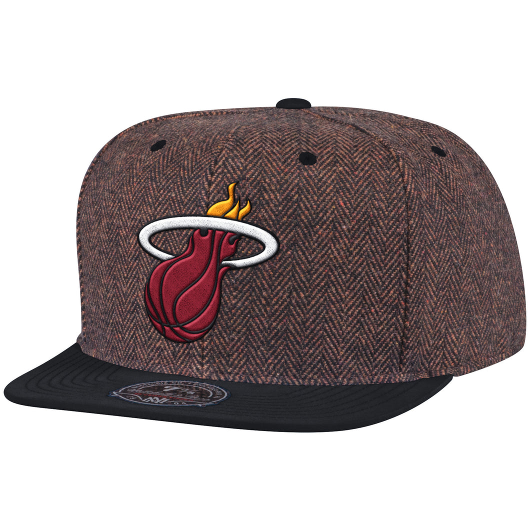 MITCHELL AND NESS MIAMI HEAT DONEGAL TWEED TWO TONE FITTED