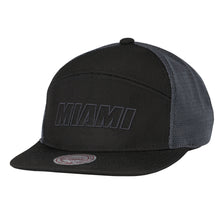 mitchell and ness miami heat DARK HORIZONTAL PANEL SNAP back