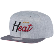 mitchell and ness miami heat TRI POP SCRIPT SNAP back