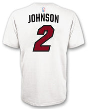 Joe Johnson Miami HEAT adidas Name and Number T-Shirt White