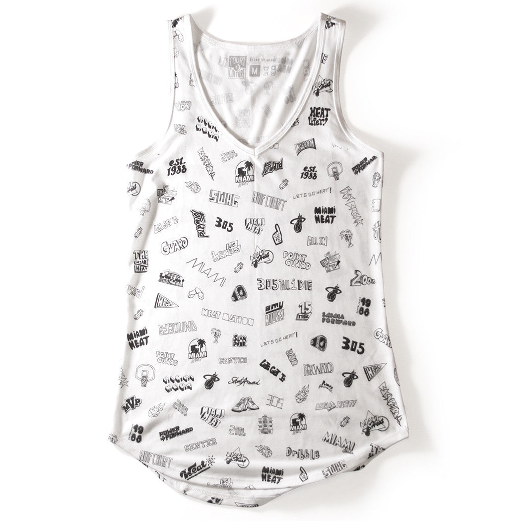 White Hot HEAT Sublimated V-Neck Tank