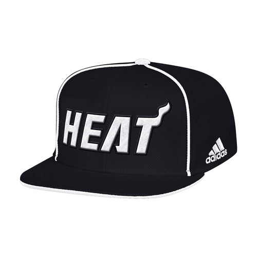 miami heat adidas PIQUE MESH FLAT BRIM SNAPback