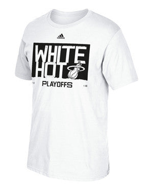 adidas Miami HEAT 2016 White Hot Playoff T-Shirt