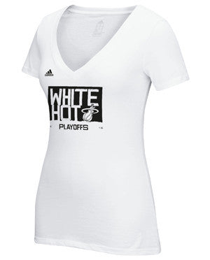 adidas Miami HEAT Ladies White Hot T-Shirt