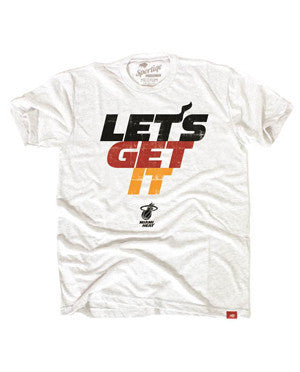 Sportiqe Miami HEAT Let's Get it T-Shirt White
