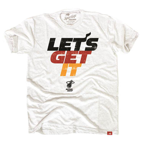 Sportiqe Miami HEAT Let's Get it T-Shirt White